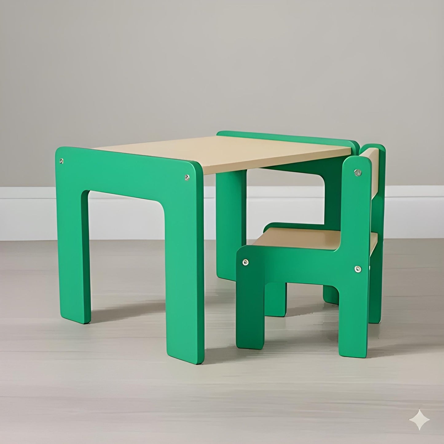 Handmade Montessori Table & Chair Set – Solid Wood Top - WoodEnzo