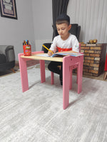 Handmade Montessori Activity Table and Chair Set: Solid Wood