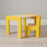 Handmade Montessori Activity Table and Chair Set: Solid Wood