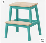 Wooden Step Stool | Two-Step Solid Pine Stool | Handmade Kitchen & Home Helper | 100kg Capacity | WoodEnzo