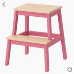 Wooden Step Stool | Two-Step Solid Pine Stool | Handmade Kitchen & Home Helper | 100kg Capacity | WoodEnzo