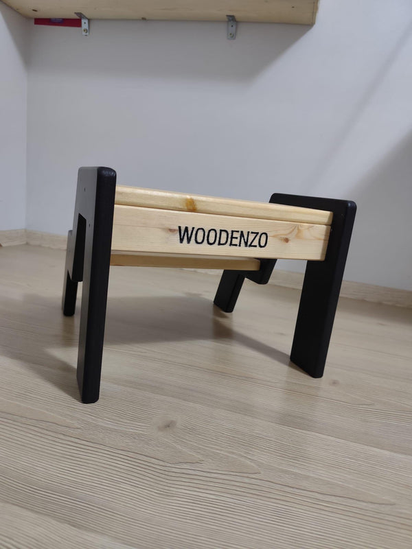 Montessori Wooden Step Stool for Kids – 40 kg Safety Rated – Non-Toxic Finish – Solid Pine