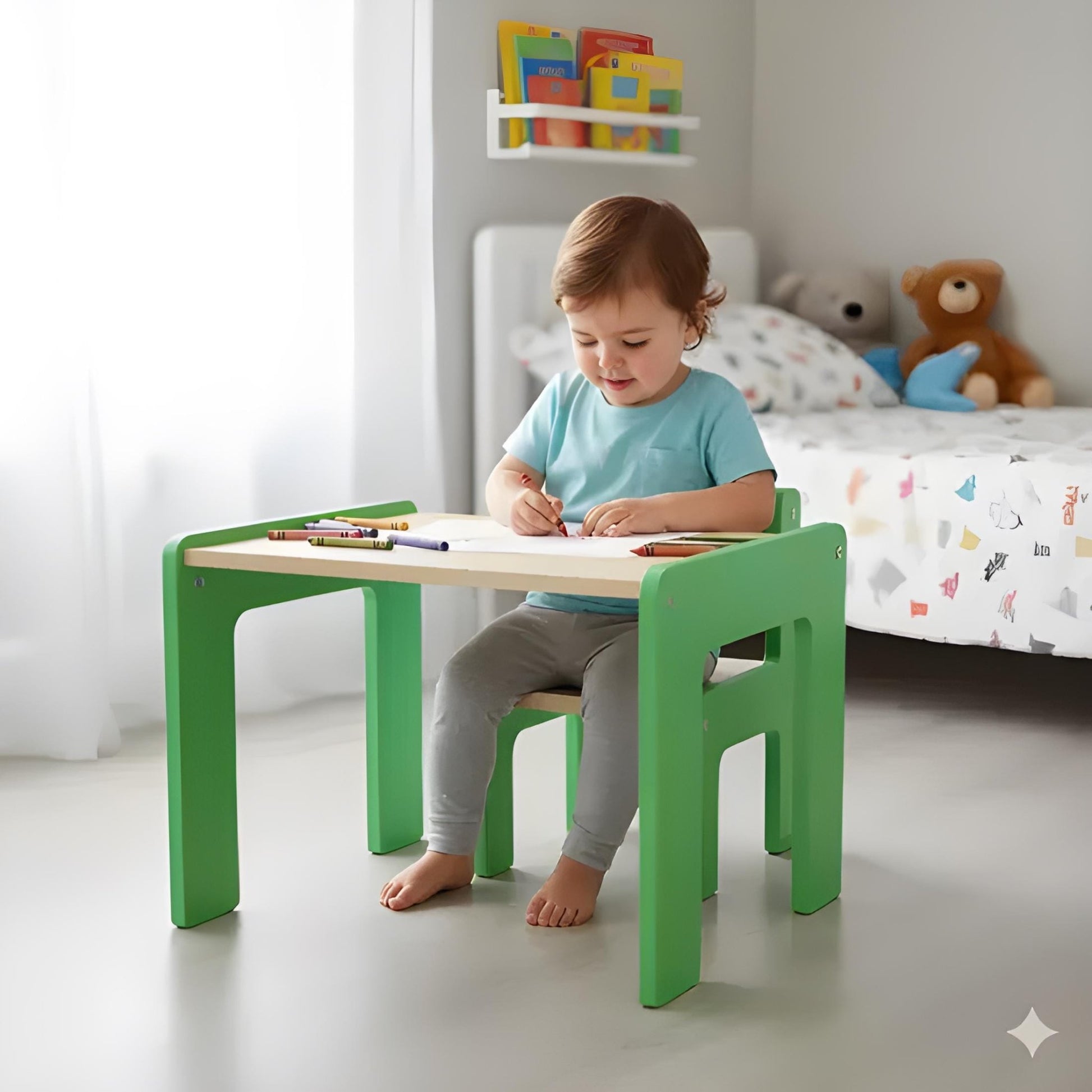 Handmade Montessori Activity Table and Chair Set | Solid Wood | WoodEnzo - WoodEnzo