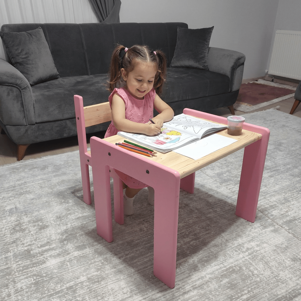 Handmade Montessori Activity Table and Chair Set | Solid Wood | WoodEnzo - WoodEnzo
