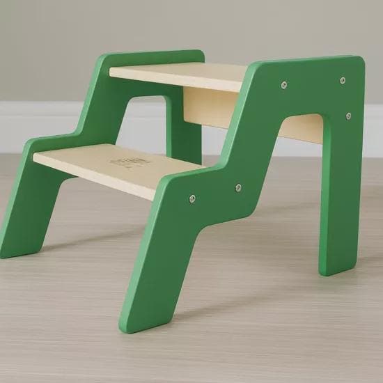 Montessori Wooden Step Stool for Kids | 40kg Safety Rated | Solid Pine | WoodEnzo - WoodEnzo