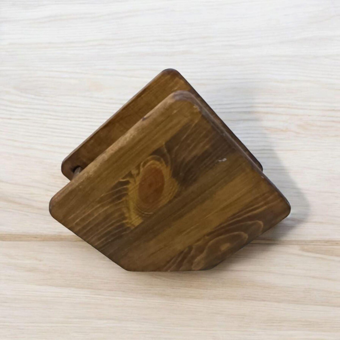 Wooden Napkin Holder | Walnut Finish Pine 9mm | Handmade | WoodEnzo - WoodEnzo