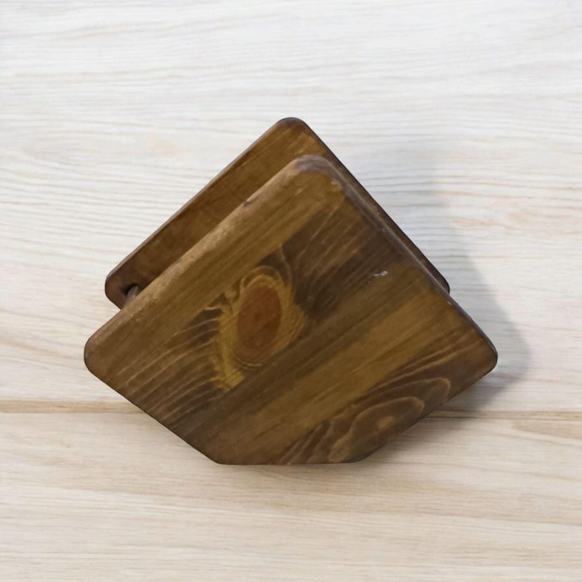 Wooden Napkin Holder | Walnut Finish Pine 9mm | Handmade | WoodEnzo - WoodEnzo