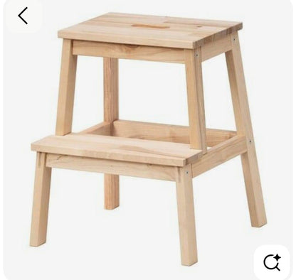 Wooden Step Stool 2 - Step | Solid Pine 100kg Capacity | Handmade | WoodEnzo - WoodEnzo