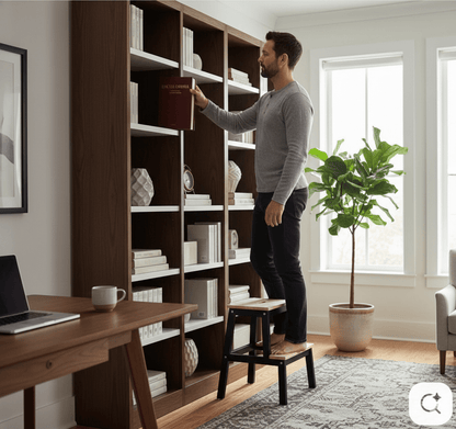 Wooden Step Stool 2 - Step | Solid Pine 100kg Capacity | Handmade | WoodEnzo - WoodEnzo